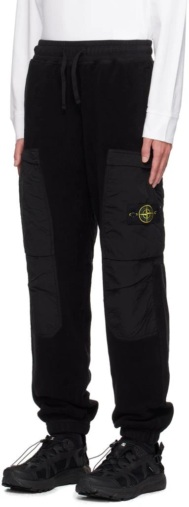 Stone Island Black Paneled Sweatpants 4