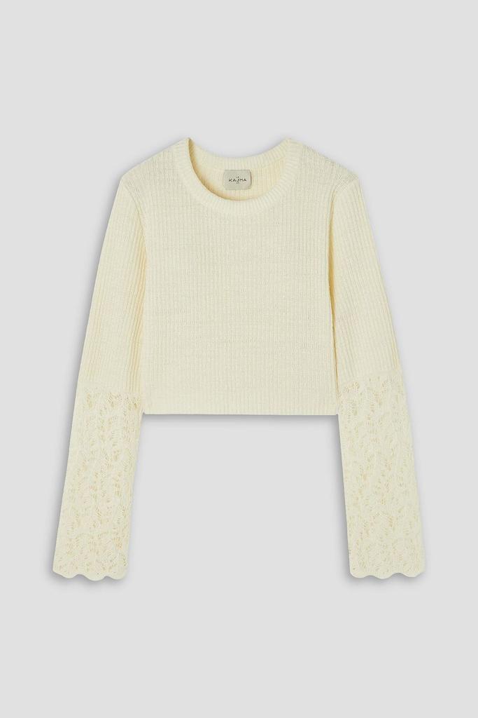 Le Kasha Hasaya cropped crocheted linen top