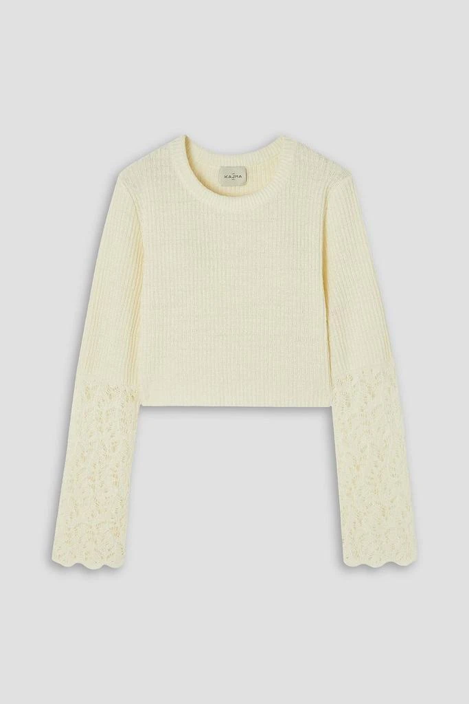 Le Kasha Hasaya cropped crocheted linen top 1