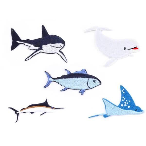 Kikkerland Iron On Patch Sea Creature Set 2