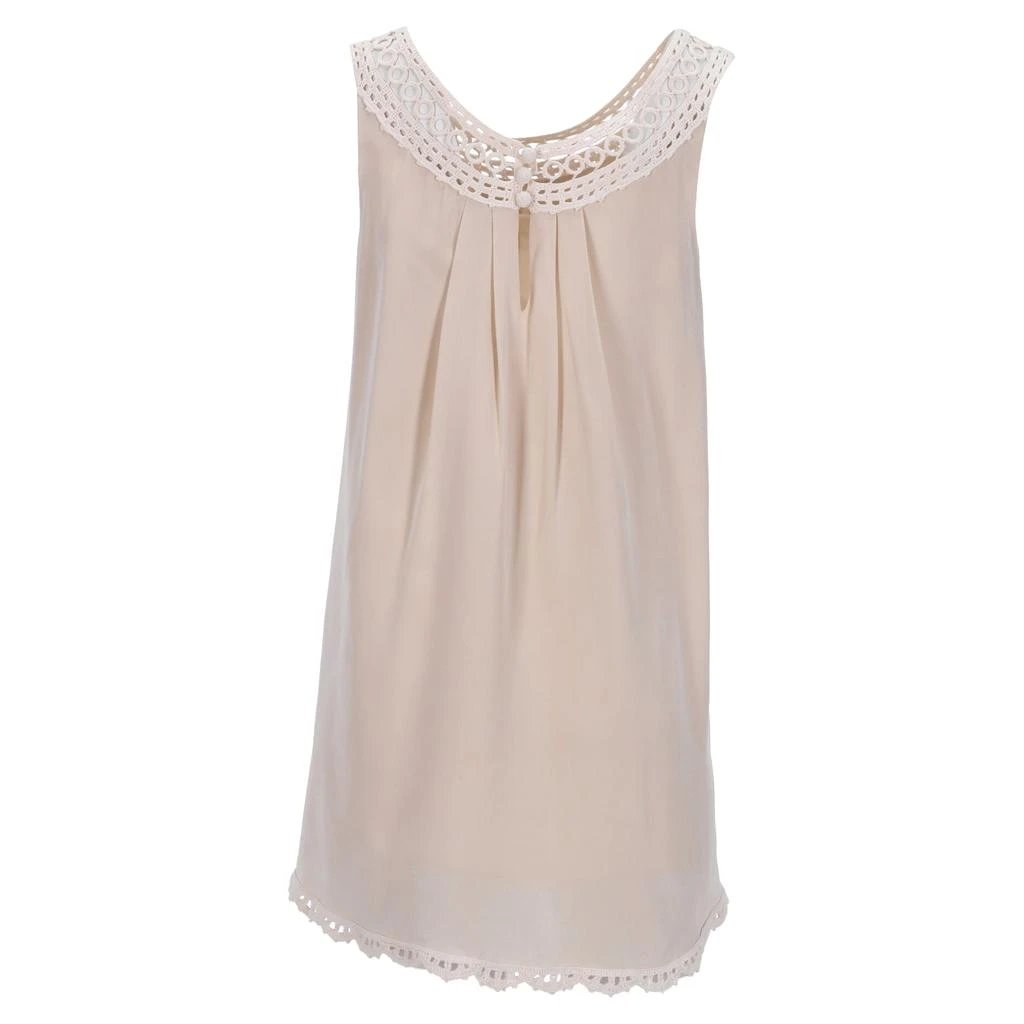 Temperley London Swiss Dot Lace Straps Mini Dress in Ivory Silk 3