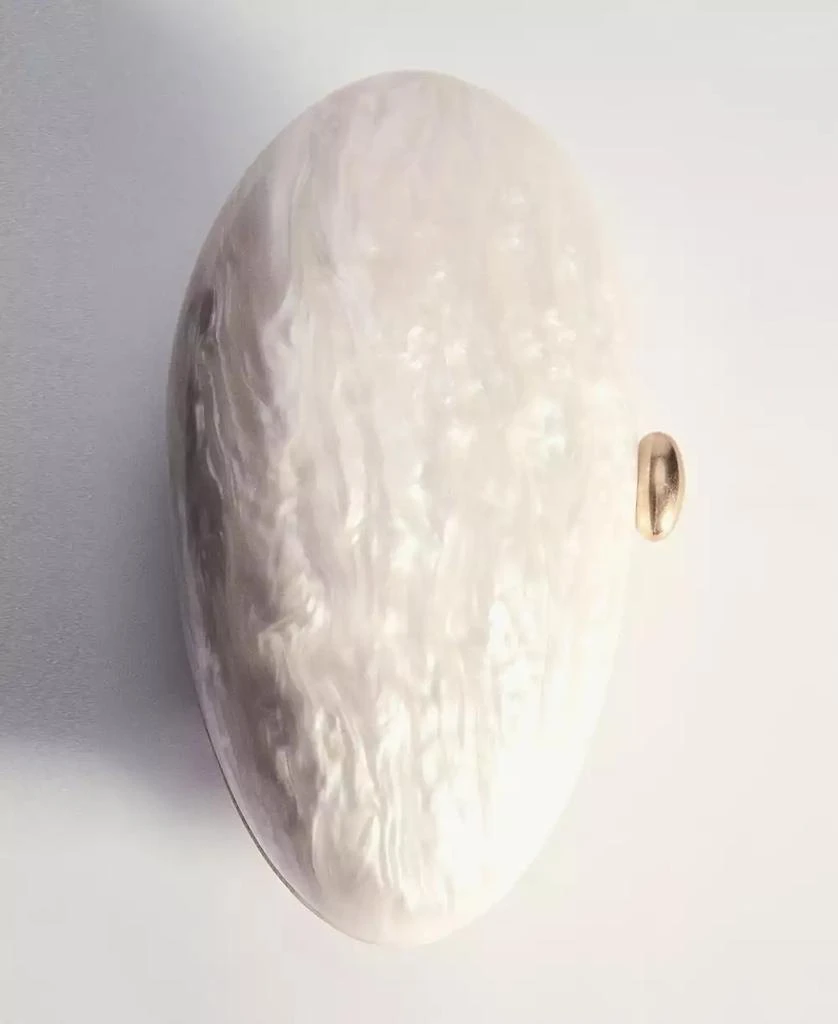 Mango Women's Mother of Pearl-Effect Clutch Bag 3