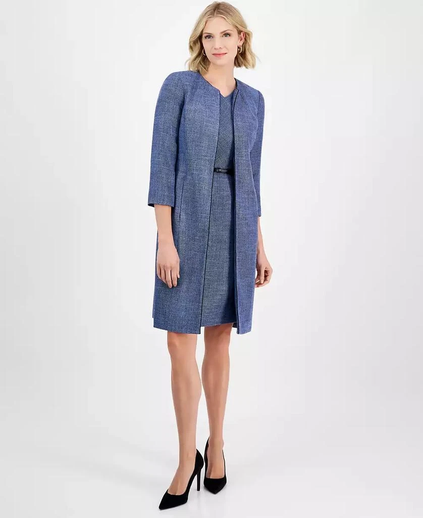 Kasper Women's Piping-Trim Tweed Topper Jacket, Regular & Petite 2