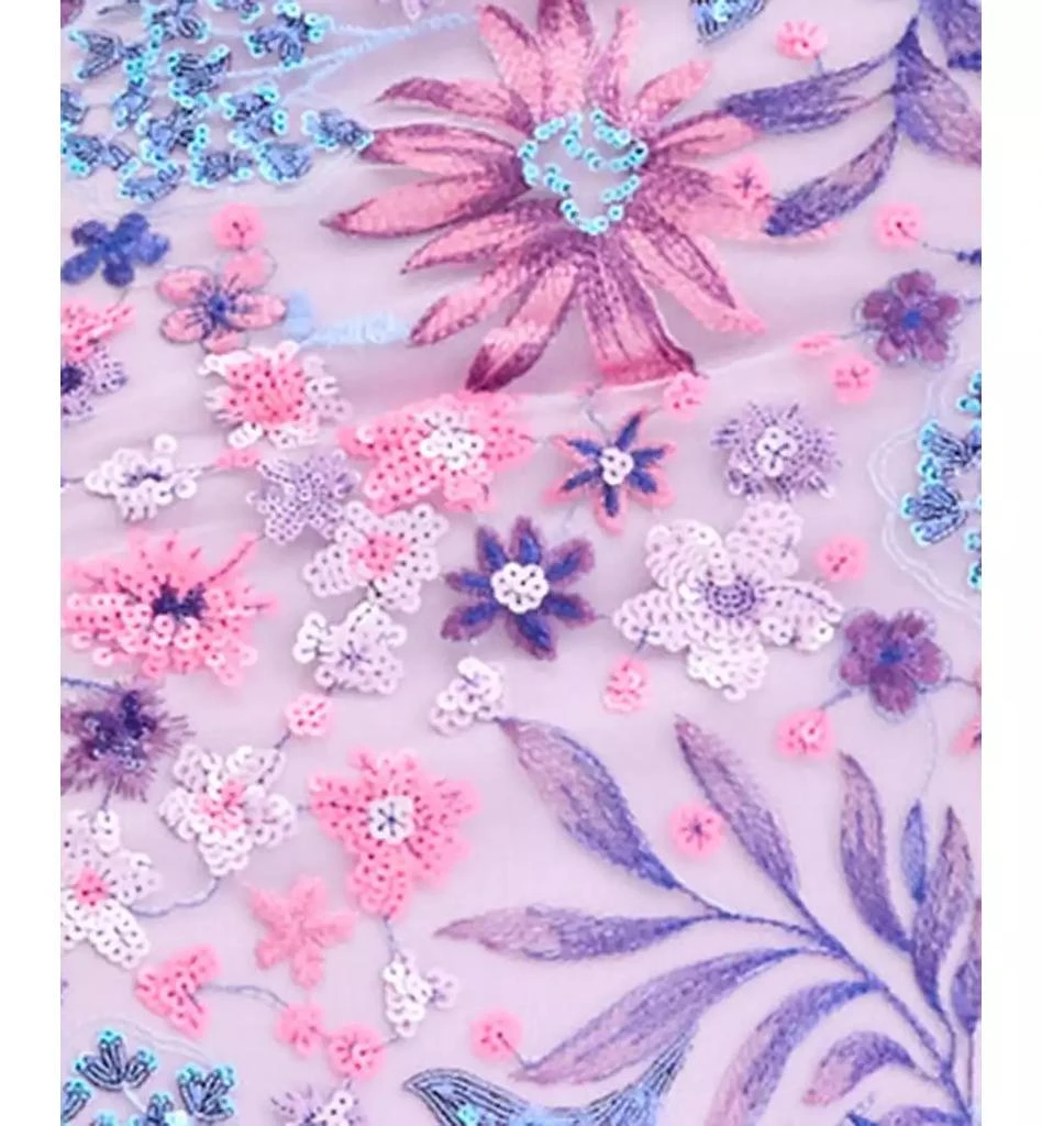 City Studios Juniors
 Floral-Sequinned Evening Gown, Created for Macy
s 7