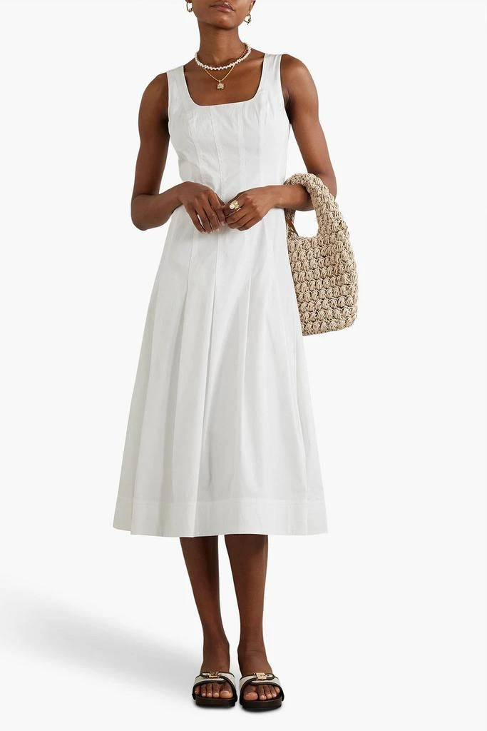 VERONICA BEARD Jolie stretch-cotton poplin midi dress 2