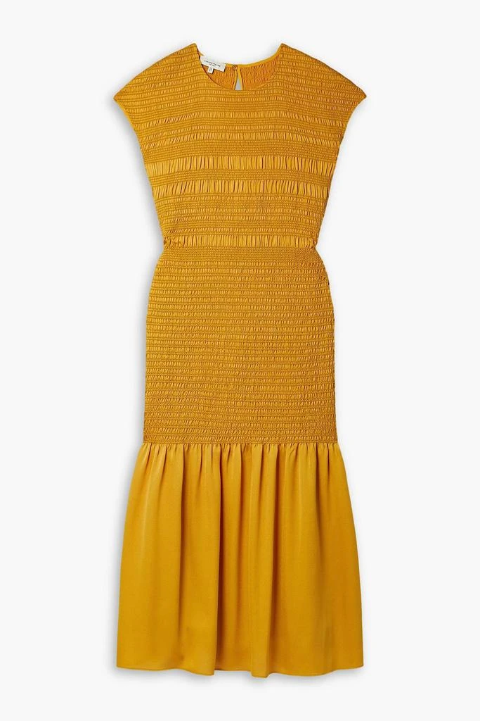 Shirred crepe midi dress  On Sale Now with Up to 80% Off | Discover  Exclusive Deals & Savings at BeyondStyle  Authentic LAFAYETTE 148 women| dresses|midi dresses|summer dresses|clothing with Limited-Time Discounts,  Free