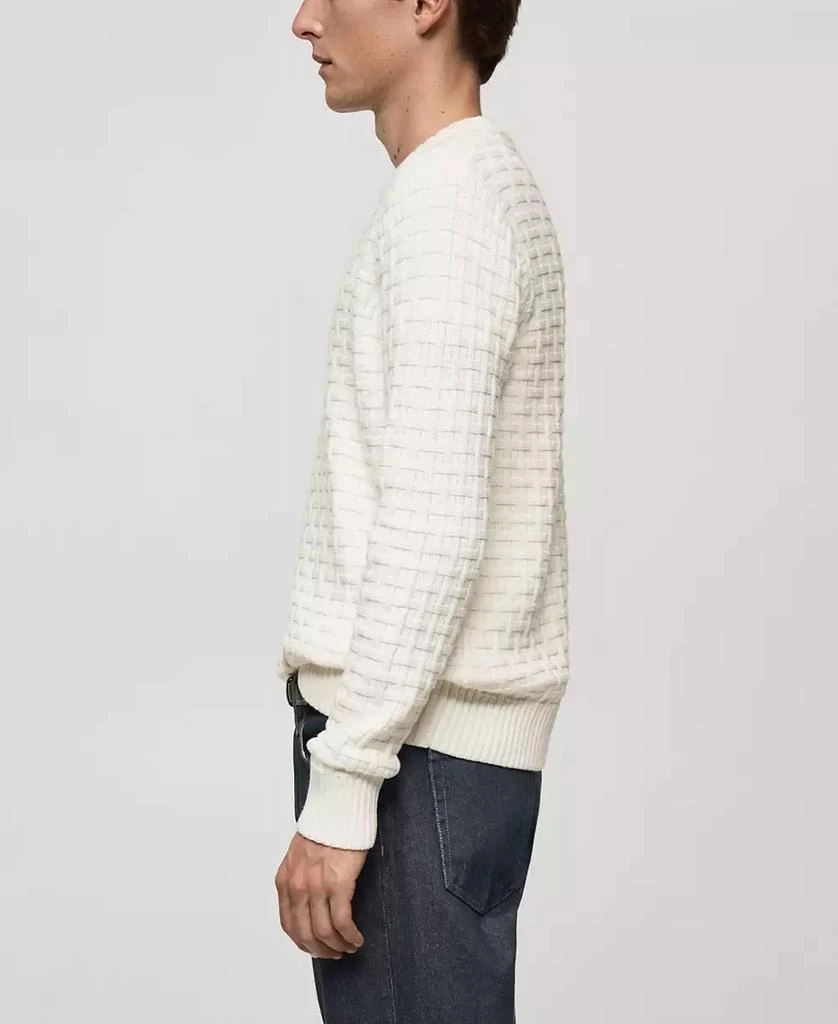 Mango Men's Crossed-Knit Sweater 4