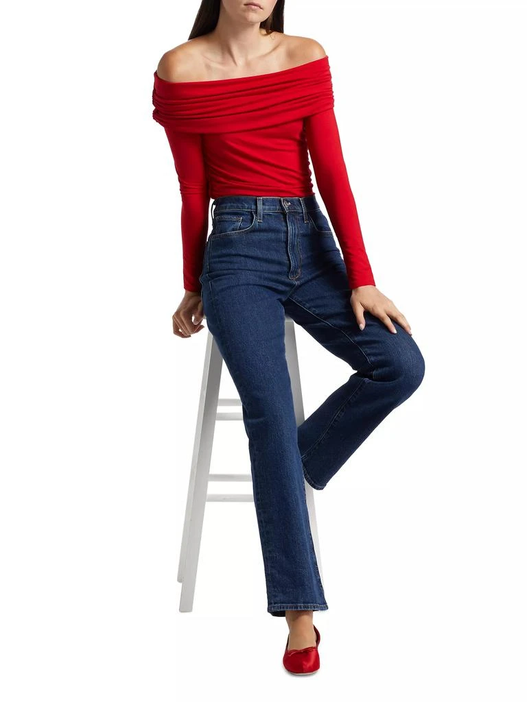 Reformation Florentina Stretch Knit Off-The-Shoulder Top 2