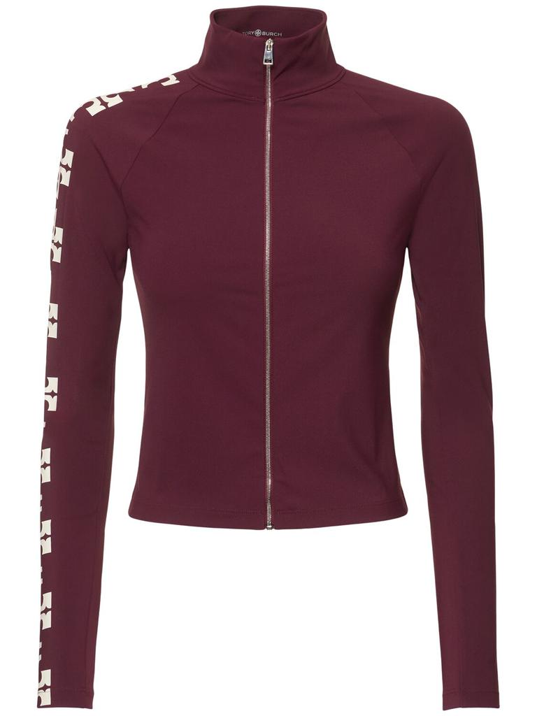 Tory Sport Logo Nylon Zip-up Top