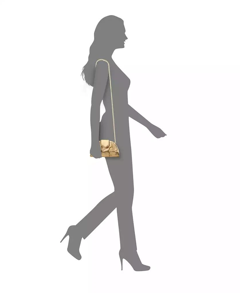 Nina Pleated Metallic Soft Clutch 12