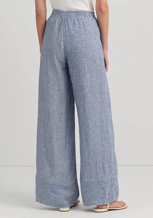 Ralph Lauren Ralph Lauren Petite Pinstripe Linen Wide Leg Pants 3