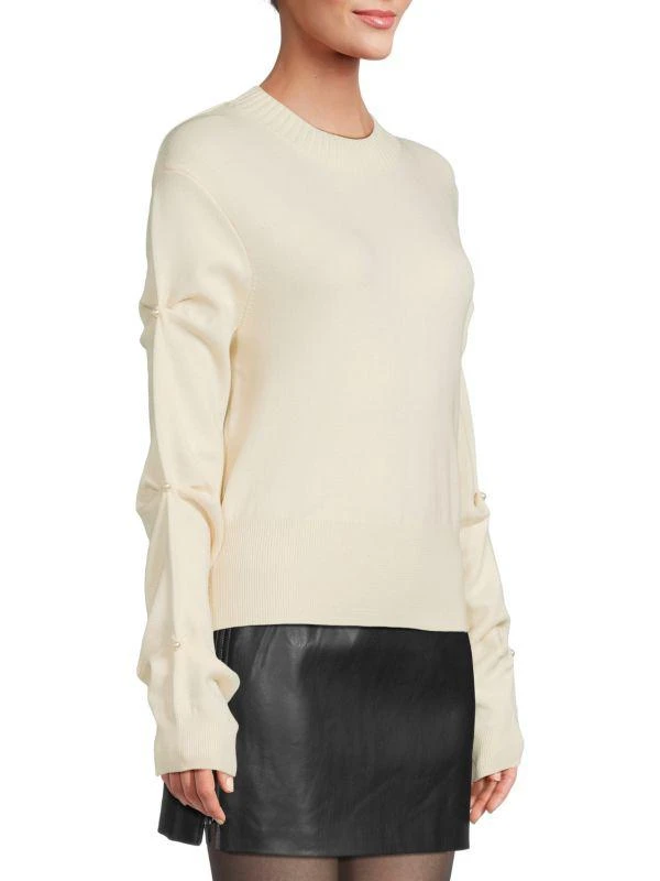 French Connection Babysoft Simulated Pearl Trim Sweater 3