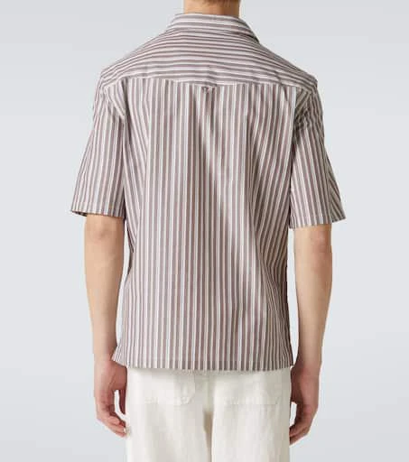 Brunello Cucinelli Striped cotton bowling shirt 4