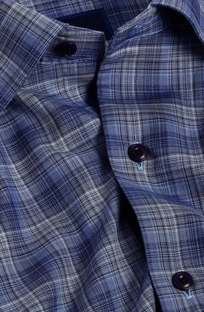 David Donahue Twill Plaid Sport Shirt 3