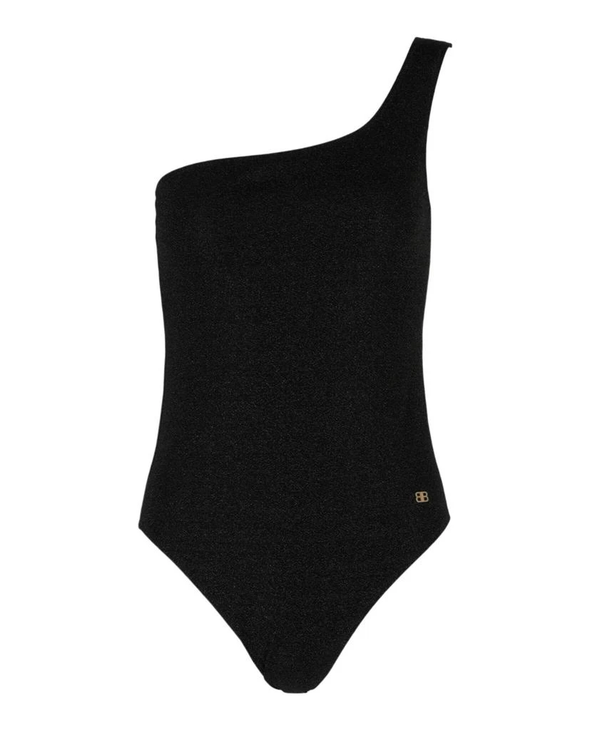 Balenciaga Asymmetric Lurex One Piece Swimsuit