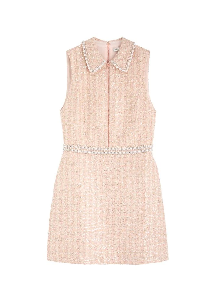 Alice + Olivia Ellis embellished tweed mini dress 1