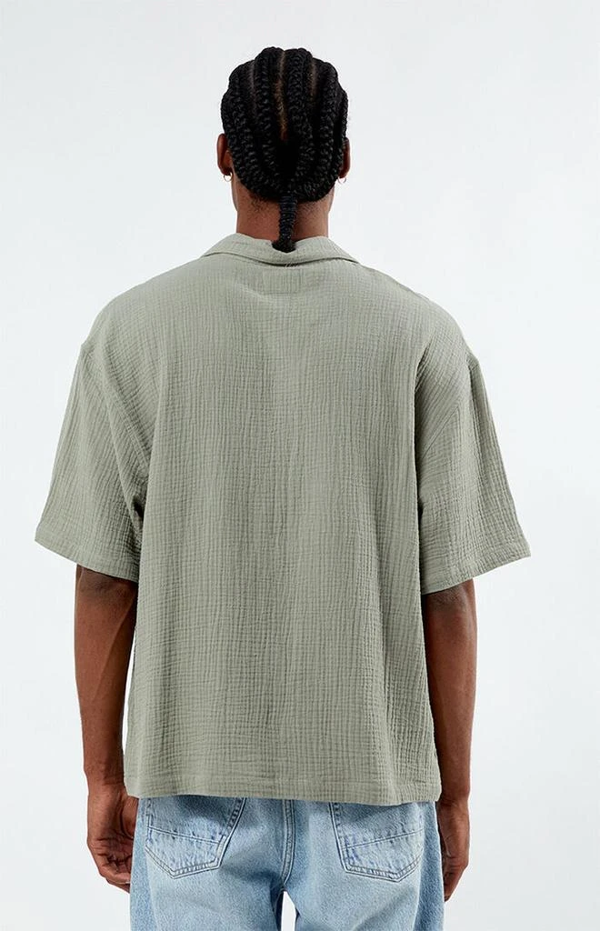 PacSun Cropped Boxy Gauze Camp Shirt 3