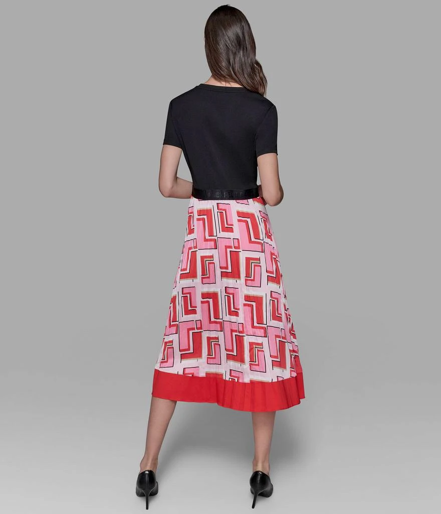 Karl Lagerfeld Paris PRINTED PLEATED DRESS-PARFAIT MULTI 2