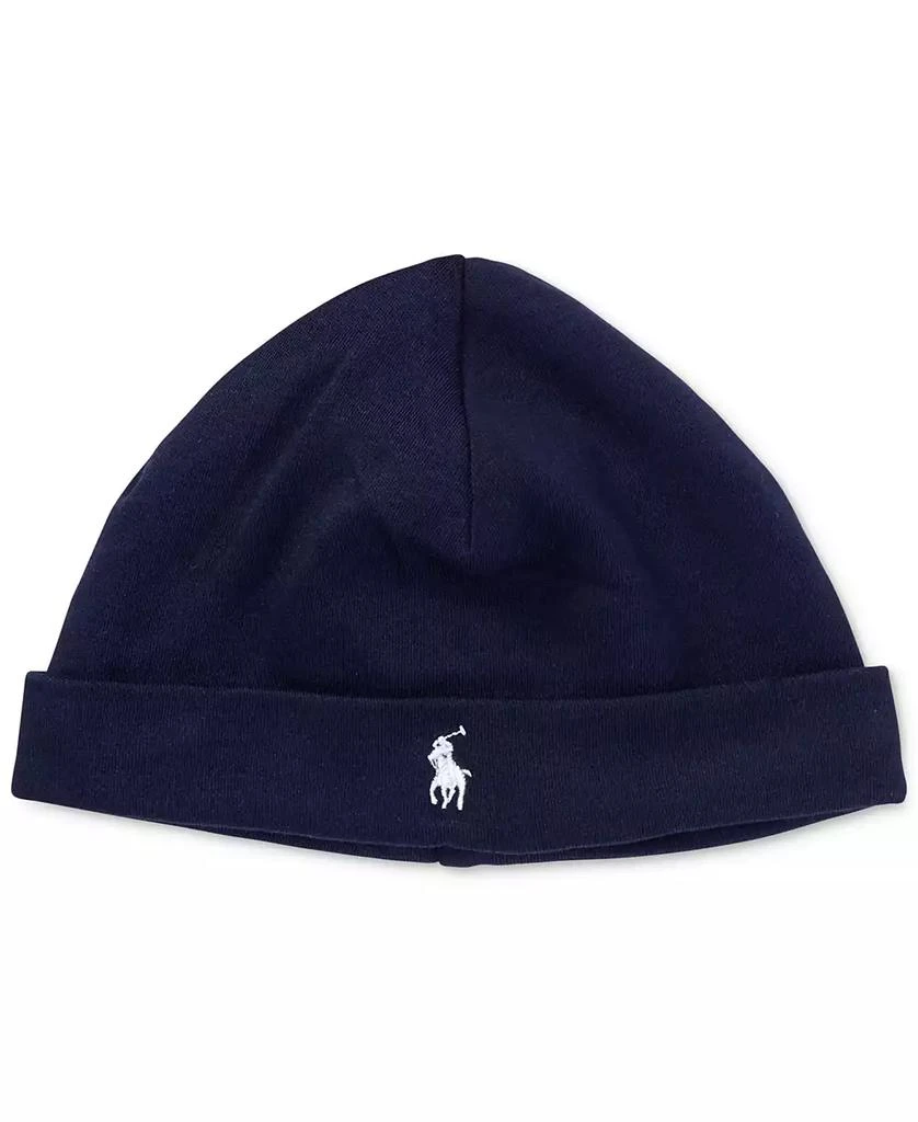 Ralph Lauren Baby Boys Cotton Jersey Fold Over Beanie