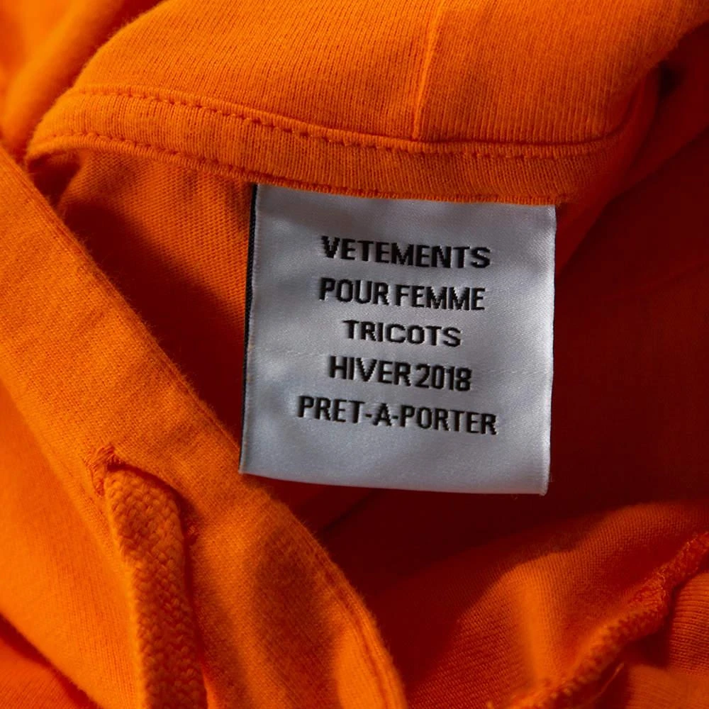 Vetements Vetements Orange Pets Print Cotton Oversized Hoodie XS 5