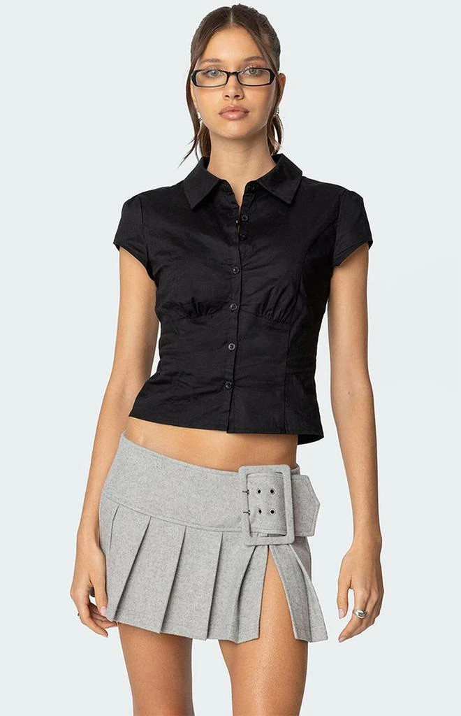 Edikted Massie Tailored Button Up Shirt 1