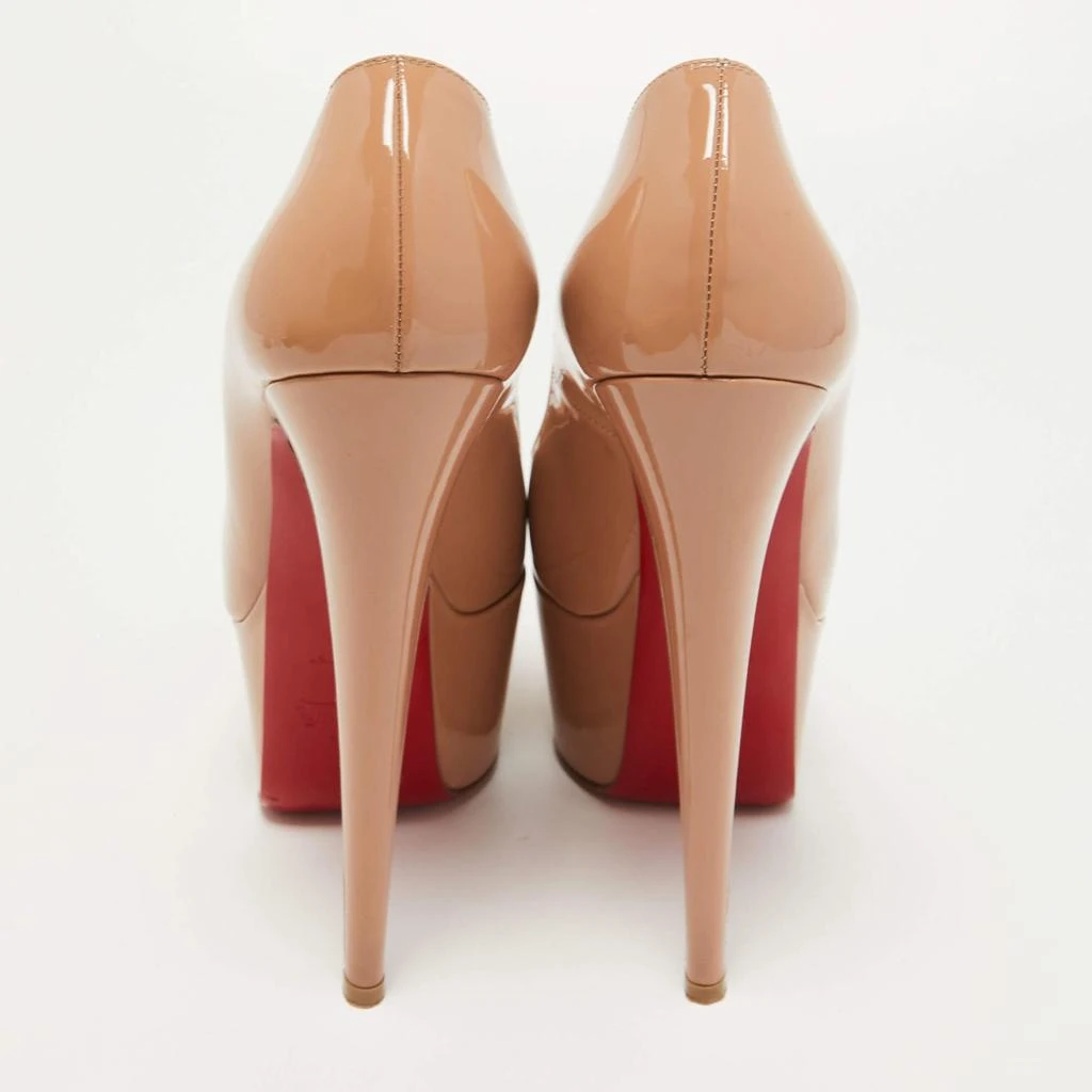 Christian Louboutin Christian Louboutin Beige Patent Leather Jamie Platform Pumps Size 38.5 5