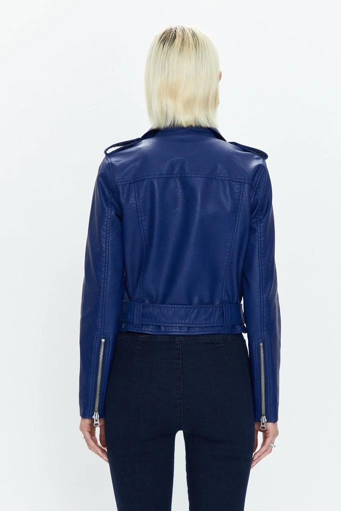 Pistola Denim Tracy Cropped Moto Jacket - Electric Blue 4