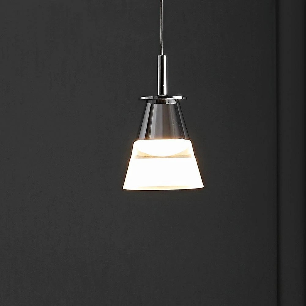 JONATHAN Y Alain 5" 1-Light Adjustable Metal Integrated LED Pendant 3