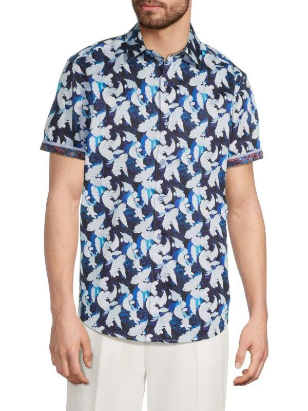 Robert Graham ​Alfaro Printed Cotton Button-Front Shirt 1