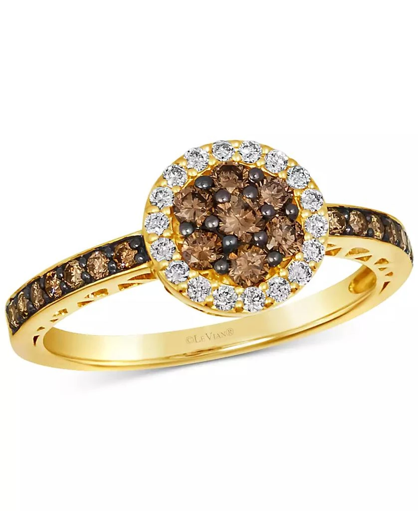 Le Vian Chocolate Diamond® (1/2 ct. t.w.) & Nude Diamond™ (5/8 ct. t.w.) Ring in 14k Honey Gold 1
