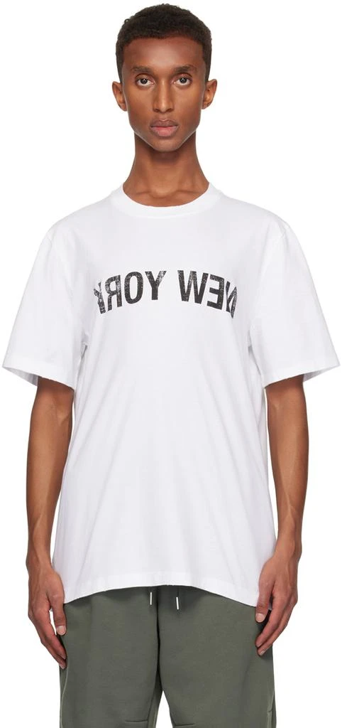Helmut Lang White 'New York' Seatbelt T-shirt 1