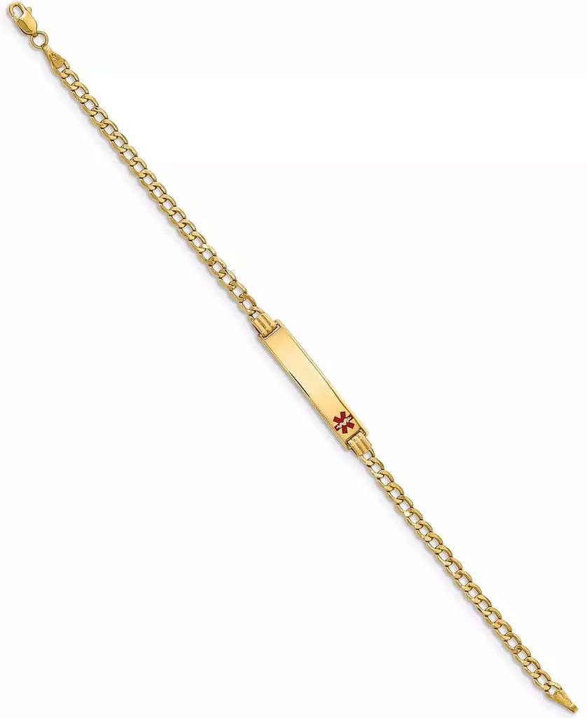 Macy
s Medical Info ID Plate Bracelet in 14k Gold 2