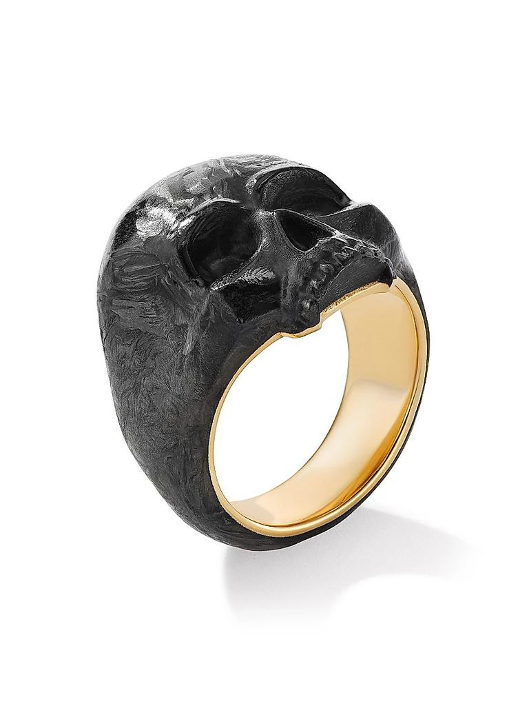 David Yurman Memento Mori Skull Ring in 18K Yellow Gold 3