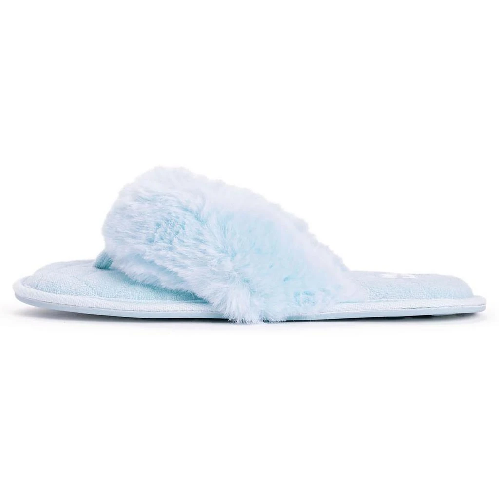 MUK LUKS Maren Womens Faux Fur Flip-Flop Thong Sandals 3