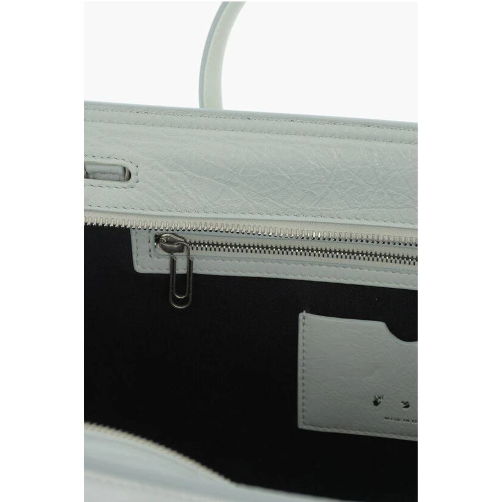 Off-White Off- Solid Color Leather Tote Women's Bag 5