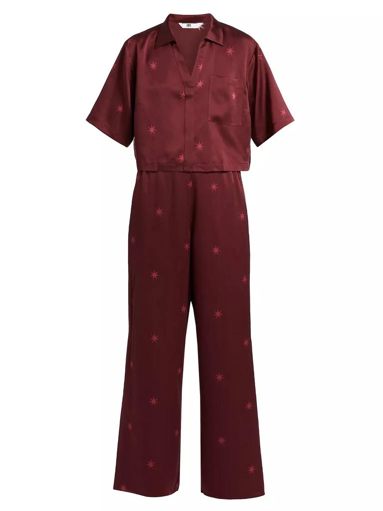 Lunya Washable Silk High-Rise Pants 2-Piece Pajama Set 1