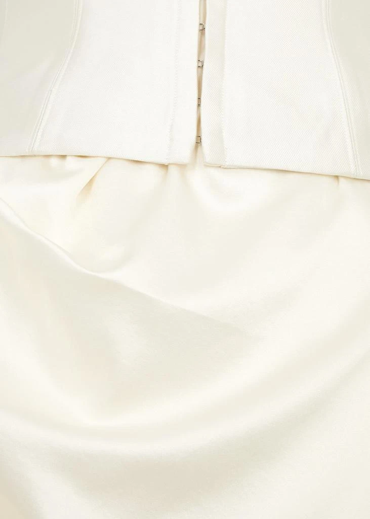 DE LA VALI Brulee silk-satin corset mini dress 5
