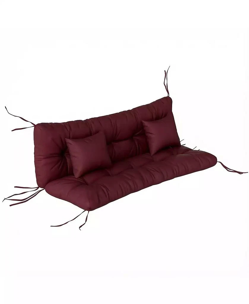 Outsunny Indoor Outdoor Chair Cushions with Back, Pillows