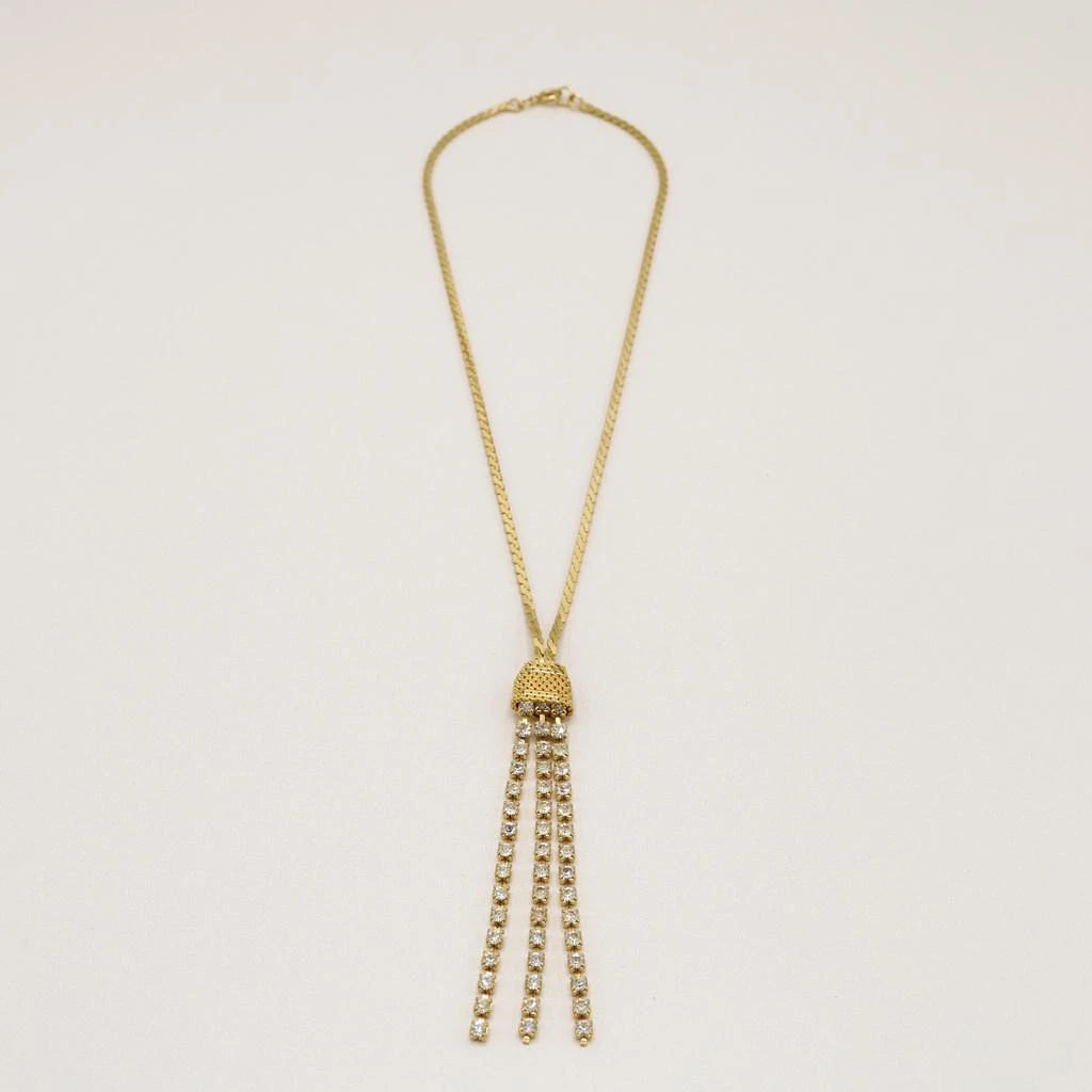 Orelia Vintage Vintage Crystal Tassel Drop Necklace