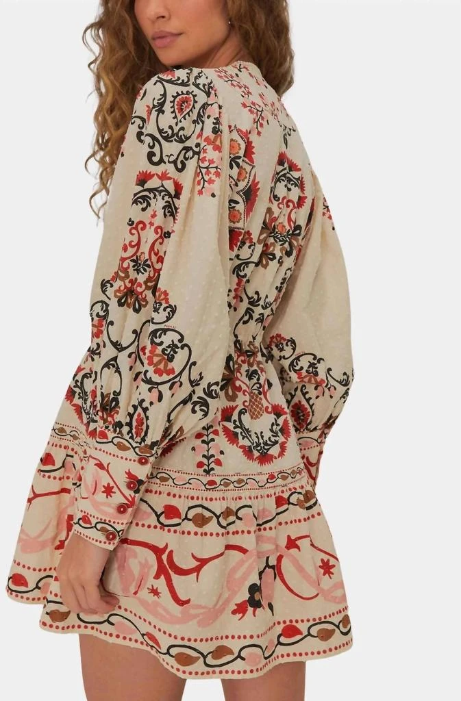 white christmas dresses CASHEW MANDALA short dress with flower print – MILAURA