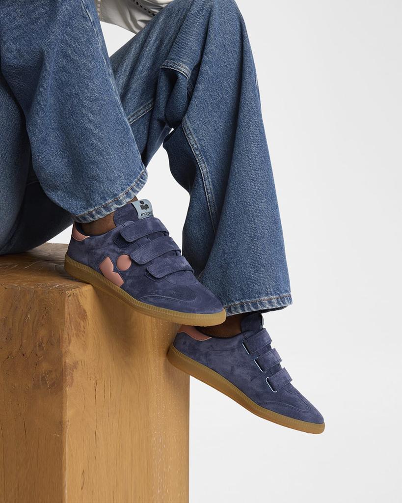 Isabel Marant Beth Bicolor Mixed Leather Sneakers