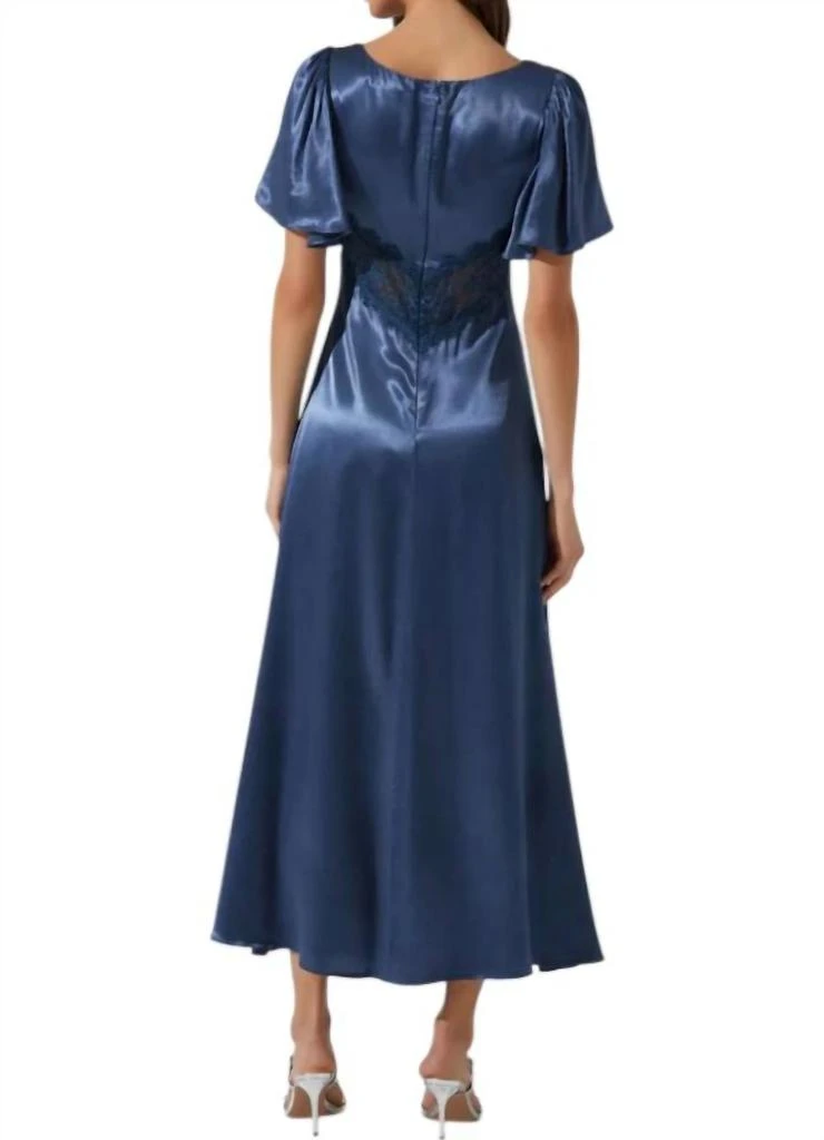 ASTR Aurelia Dress In Slate Blue 2