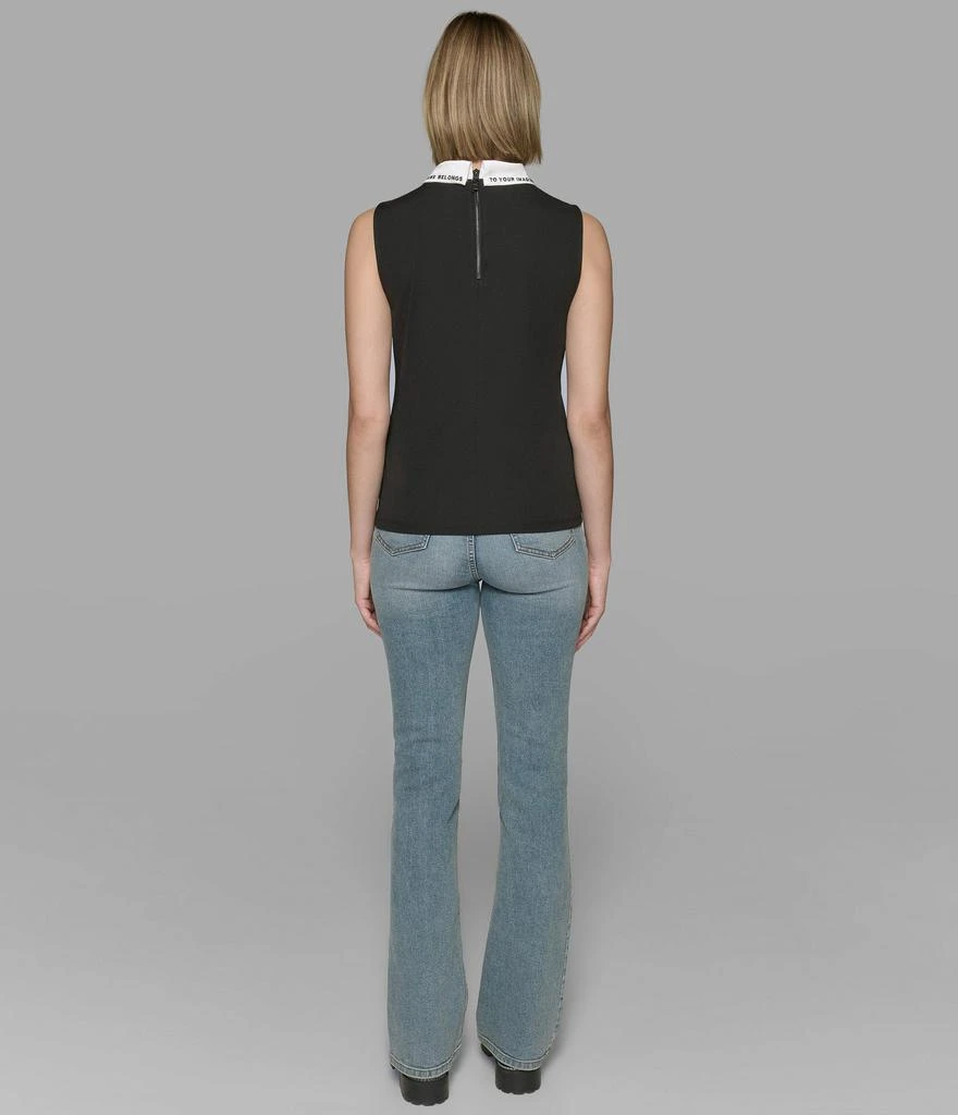 Karl Lagerfeld Paris SLEEVELESS EMBROIDERED COLLAR TOP 2