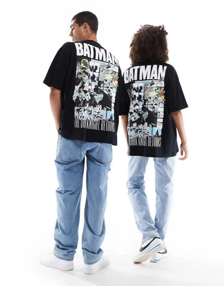 ASOS ASOS DESIGN unisex oversized t-shirt with Batman prints in black 3