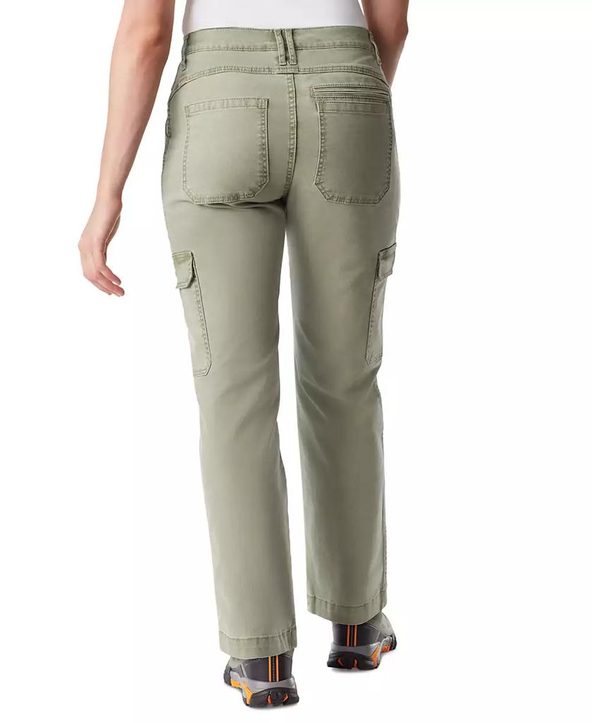 BASS OUTDOOR Women's High-Rise Canvas Cargo Pants
