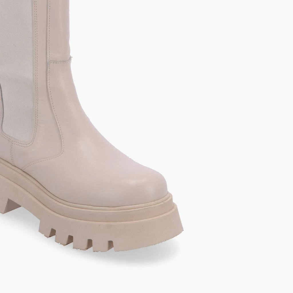 ALOHAS Katiuska Cream Leather Boots 5