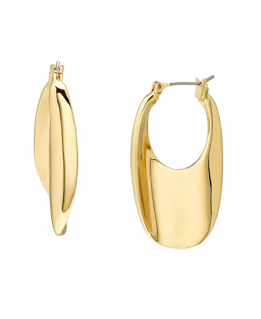 Robert Lee Morris Sculpted Oval Hoop Earrings