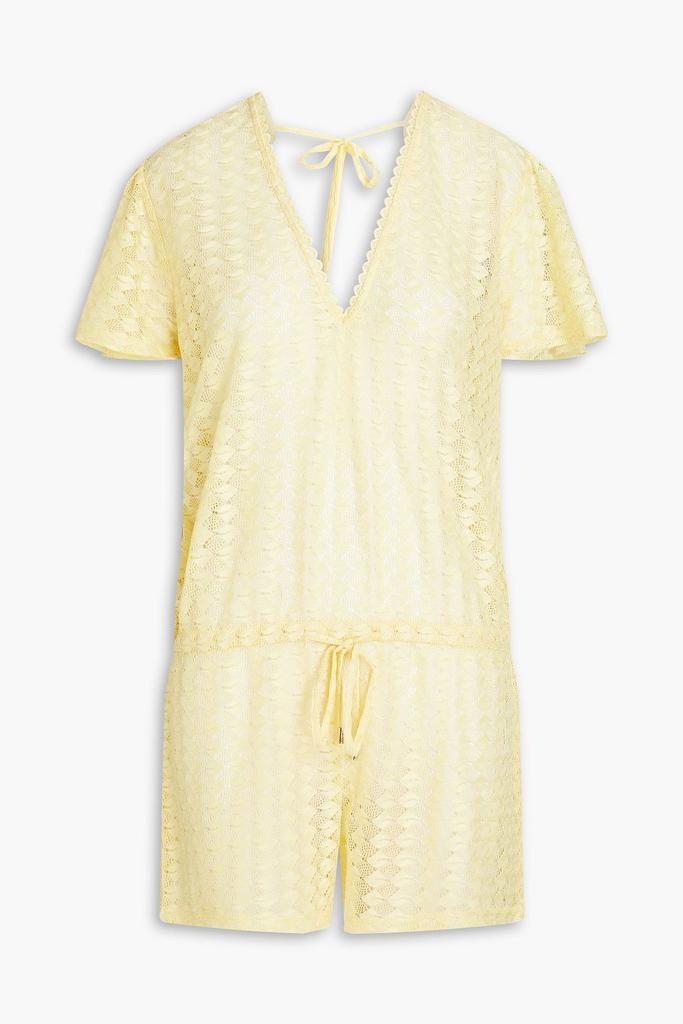 MELISSA ODABASH Lola crochet-knit playsuit
