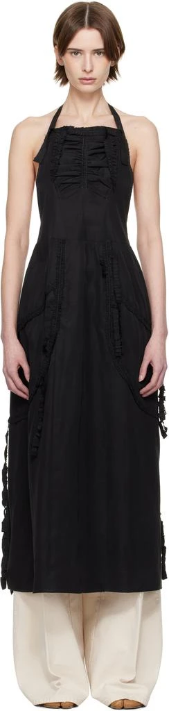 MAISON MARGIELA Black Apron Midi Dress 1