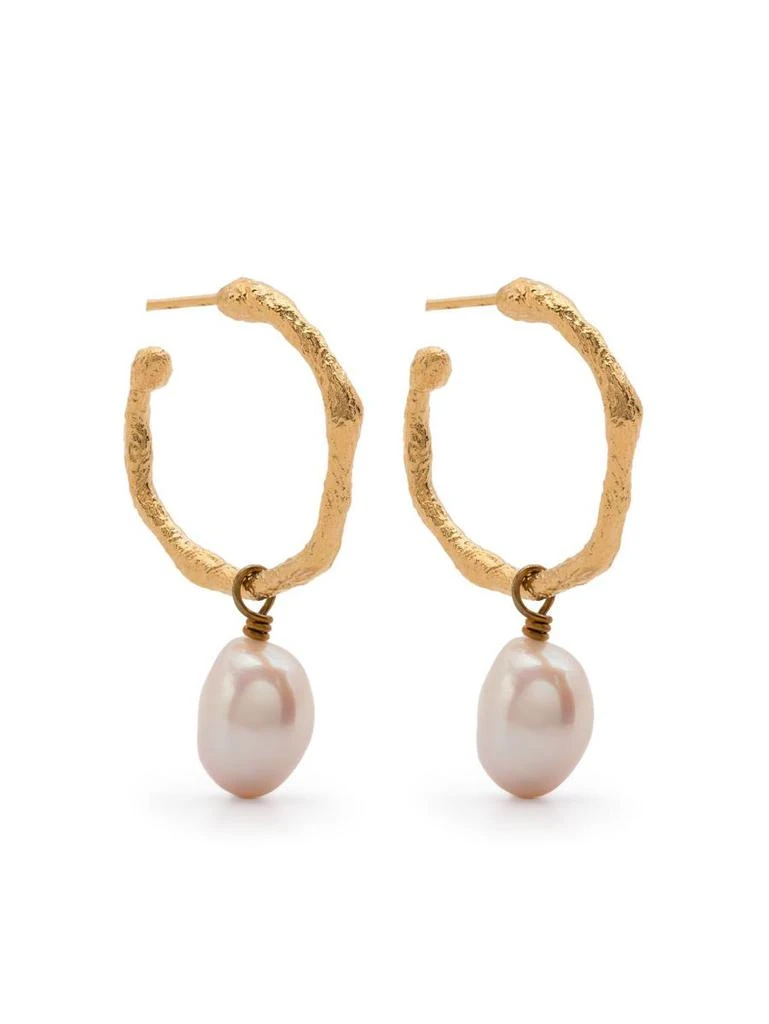 FORTE_FORTE Forte_Forte Hoop Erarrings With Pearl Pendent Accessories 1